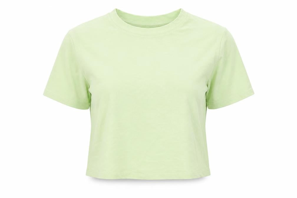 Womens UK Size L Select Green Cropped T-Shirt