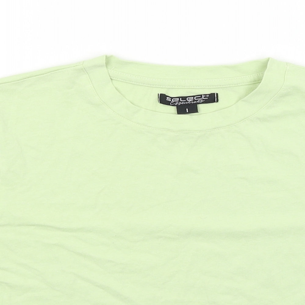 Womens UK Size L Select Green Cropped T-Shirt