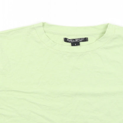 Womens UK Size L Select Green Cropped T-Shirt