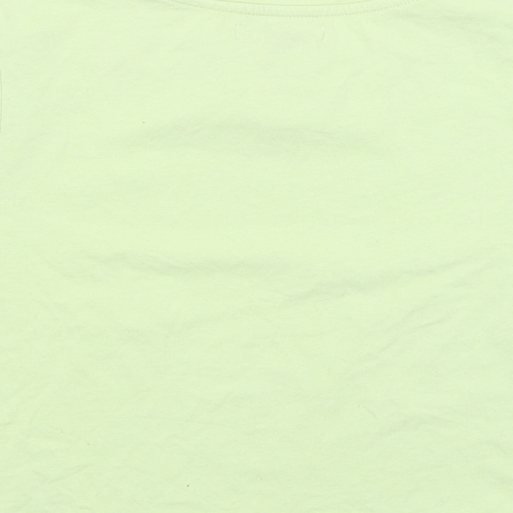 Womens UK Size L Select Green Cropped T-Shirt