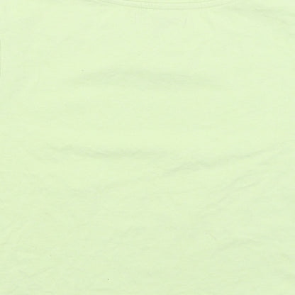 Womens UK Size L Select Green Cropped T-Shirt
