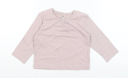 Cherokee Baby Purple Spotted  Basic T-Shirt Size 6-9 Months