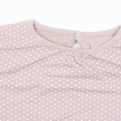 Cherokee Baby Purple Spotted  Basic T-Shirt Size 6-9 Months
