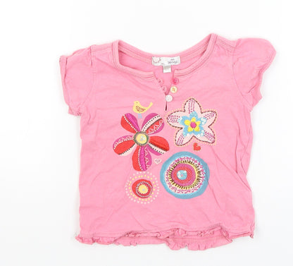 Mini Boutique Baby Pink   Basic T-Shirt Size 12-18 Months