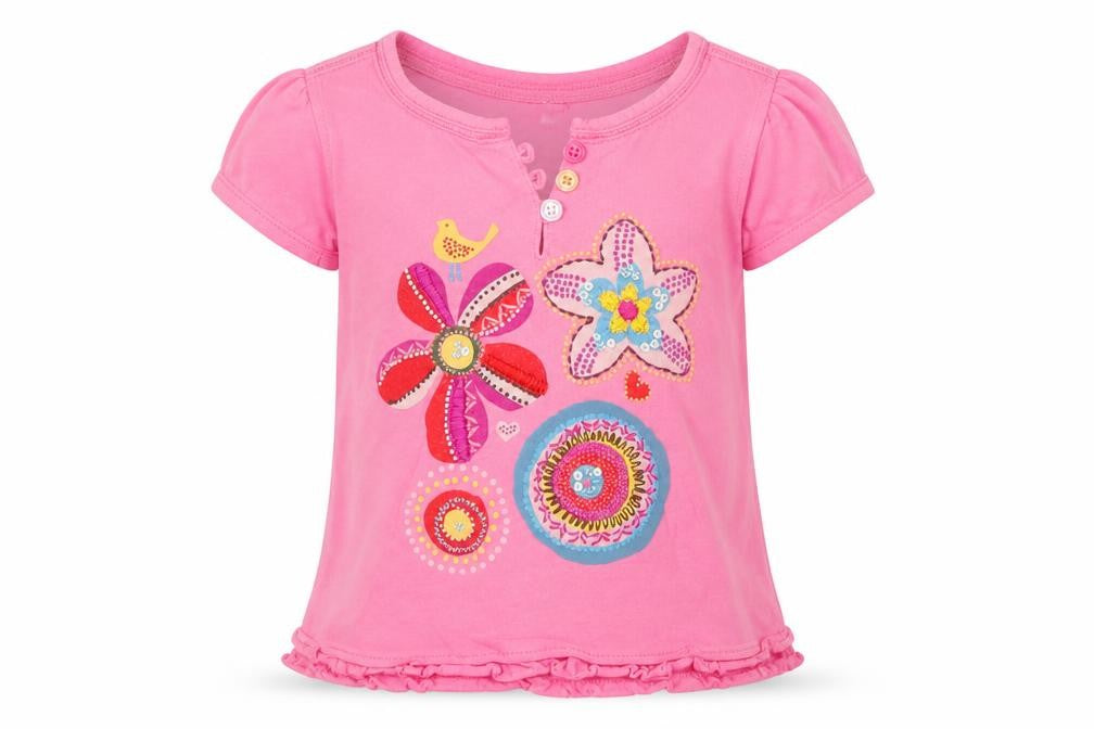 Mini Boutique Baby Pink   Basic T-Shirt Size 12-18 Months