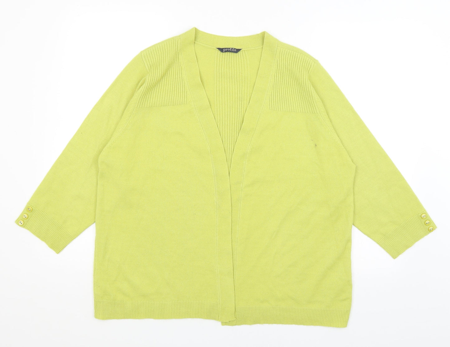 Womens UK Size 20 Profile Green Wrap Jumper