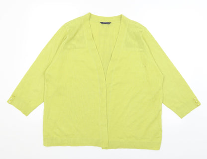 Womens UK Size 20 Profile Green Wrap Jumper