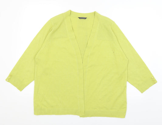 Womens UK Size 20 Profile Green Wrap Jumper