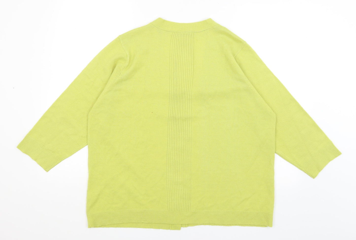 Womens UK Size 20 Profile Green Wrap Jumper