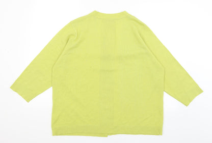 Womens UK Size 20 Profile Green Wrap Jumper