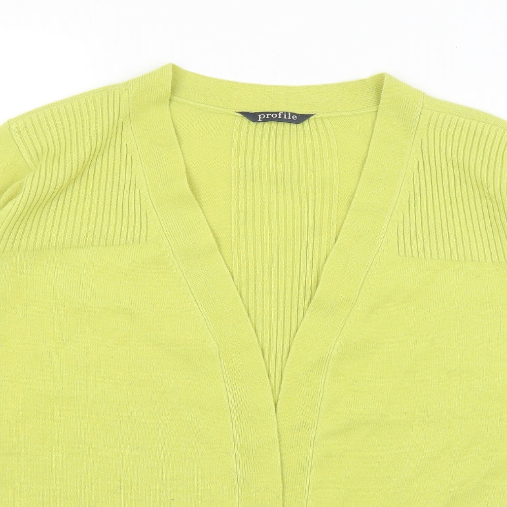 Womens UK Size 20 Profile Green Wrap Jumper