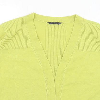 Womens UK Size 20 Profile Green Wrap Jumper