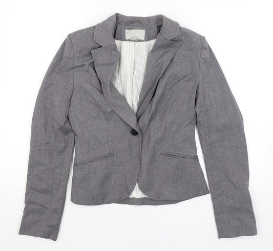 H&M Womens Grey   Jacket Blazer Size 8
