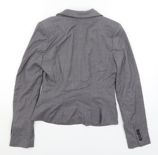 H&M Womens Grey   Jacket Blazer Size 8