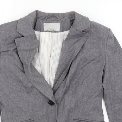 H&M Womens Grey   Jacket Blazer Size 8