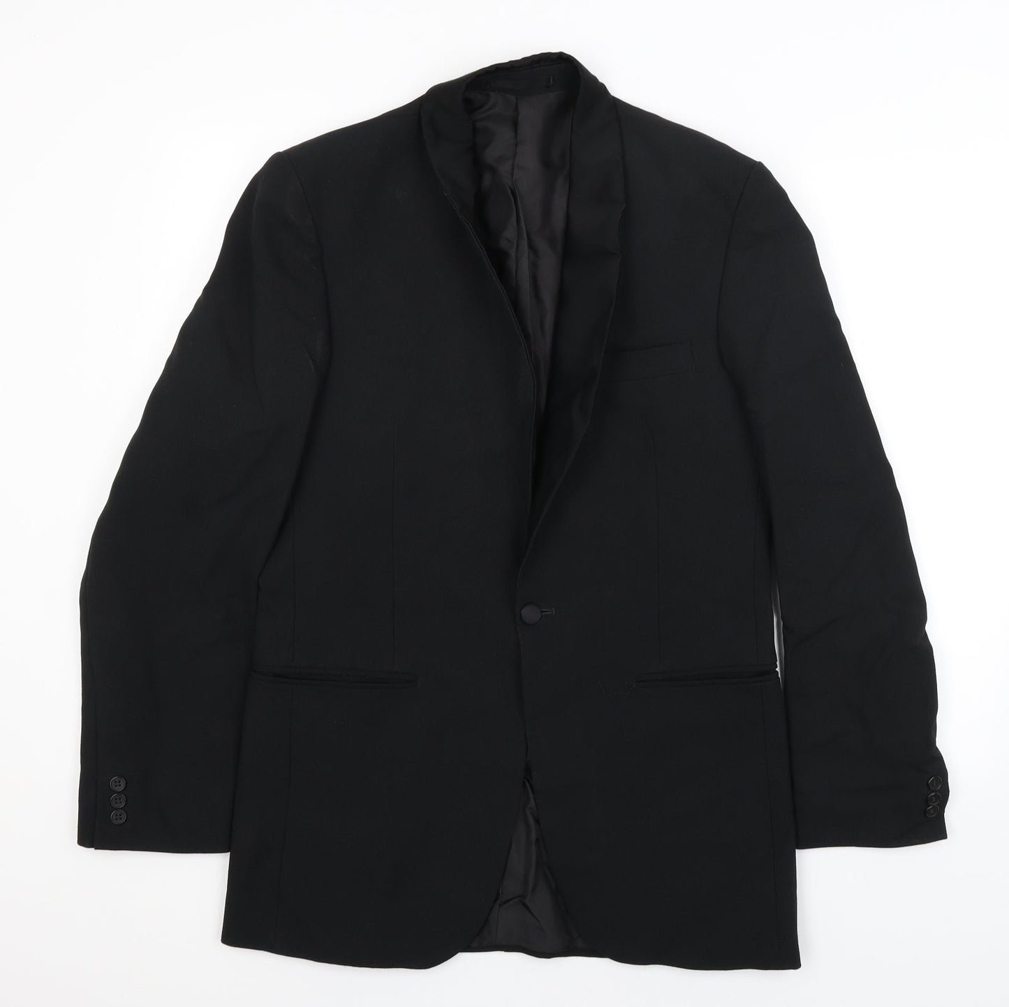 Mens UK Size M C&A Regular Black Suit Jacket