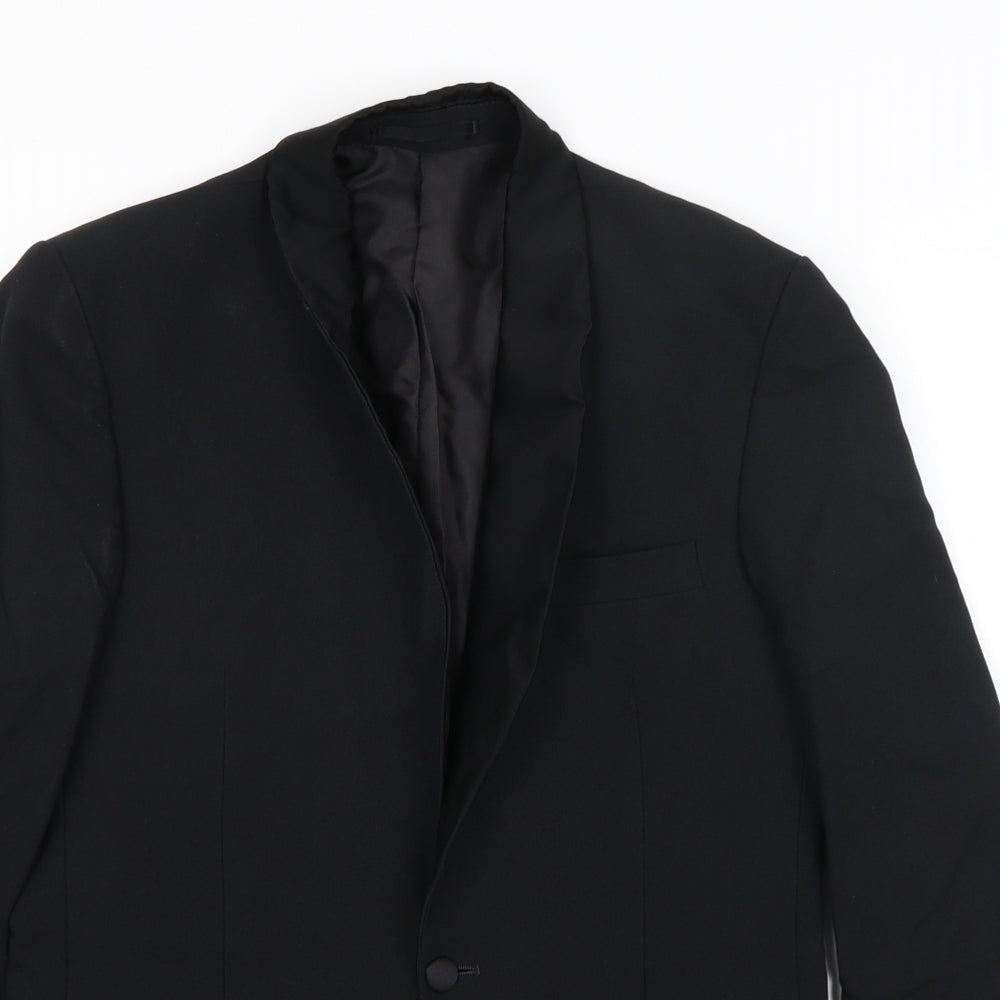 Mens UK Size M C&A Regular Black Suit Jacket