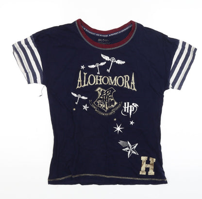Love to Lounge Womens Blue Solid  Top Pyjama Top Size 6  - Harry Potter