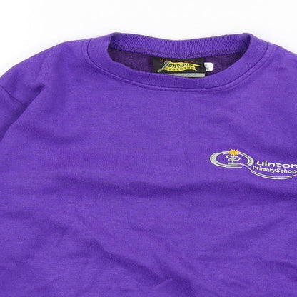 Brigade  Girls Purple   Pullover Jumper Size 8-9 Years  - Quinton Primary