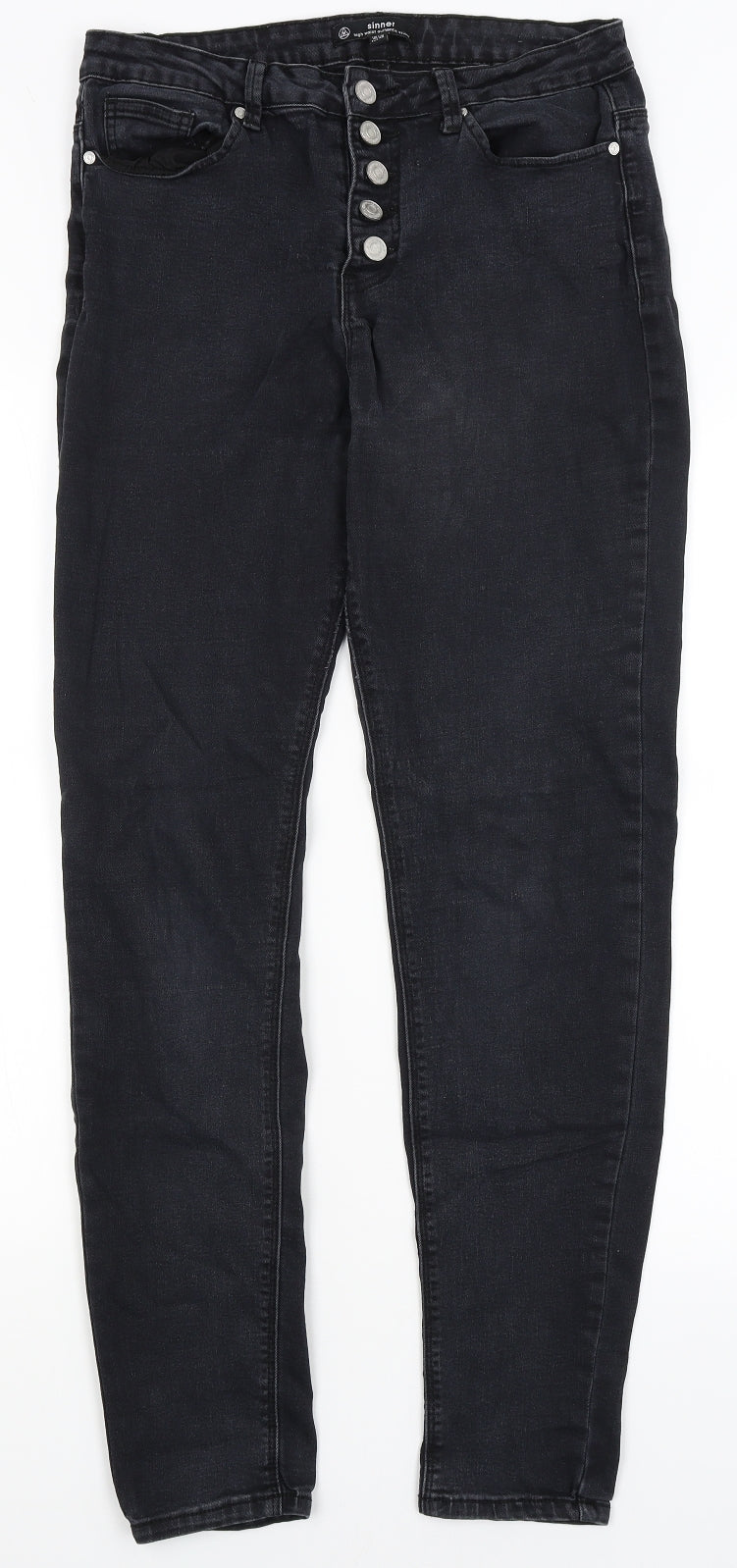 Missguided Womens Black   Skinny Jeans Size 12 L28 in