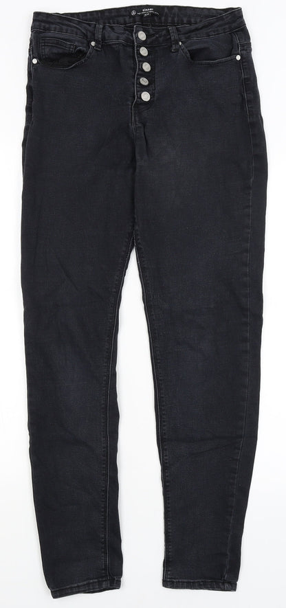 Missguided Womens Black   Skinny Jeans Size 12 L28 in