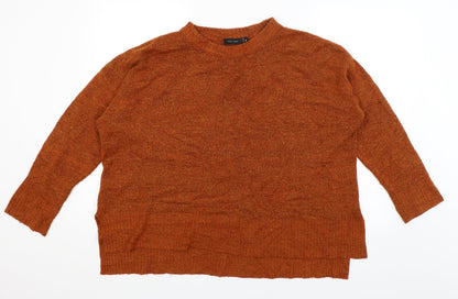 Womens UK Size M New Look Orange Pullover Jumper