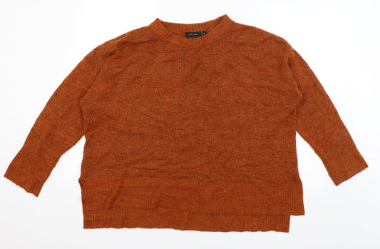 Womens UK Size M New Look Orange Pullover Jumper