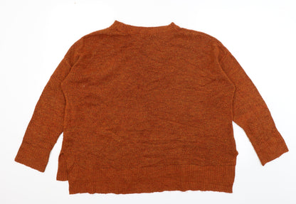 Womens UK Size M New Look Orange Pullover Jumper