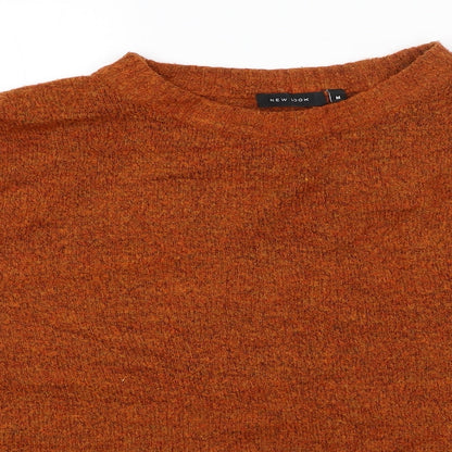 Womens UK Size M New Look Orange Pullover Jumper