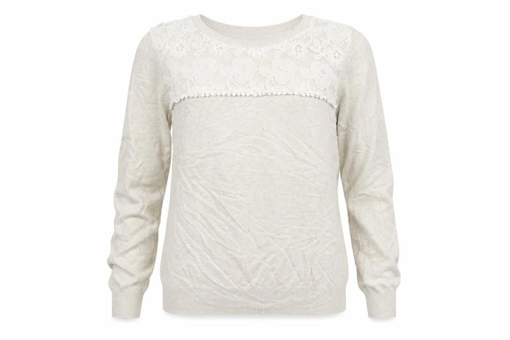 Womens UK Size 12 Dorothy Perkins Beige Pullover Jumper