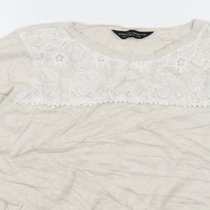 Dorothy Perkins Womens Beige   Pullover Jumper Size 12