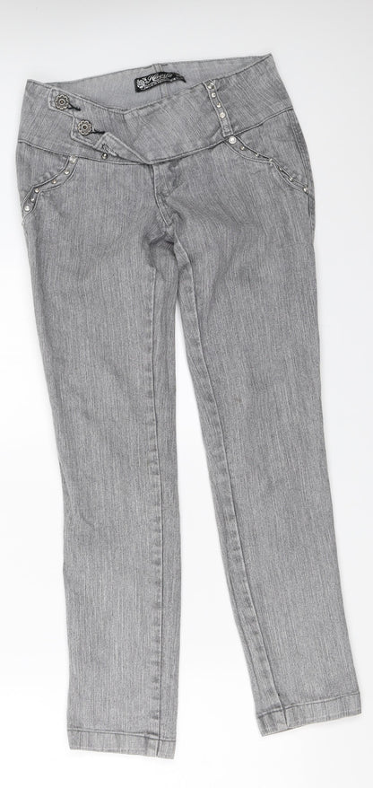Kavila Womens Grey  Denim Skinny Jeans Size 38 L29 in