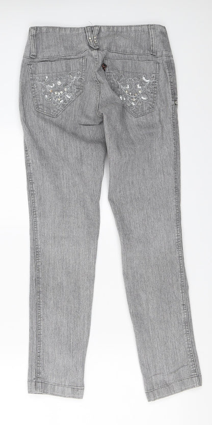 Kavila Womens Grey  Denim Skinny Jeans Size 38 L29 in