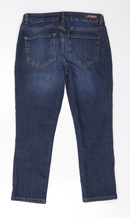 Blue 73 Womens Blue  Denim Cropped Jeans Size 8 L23.5 in