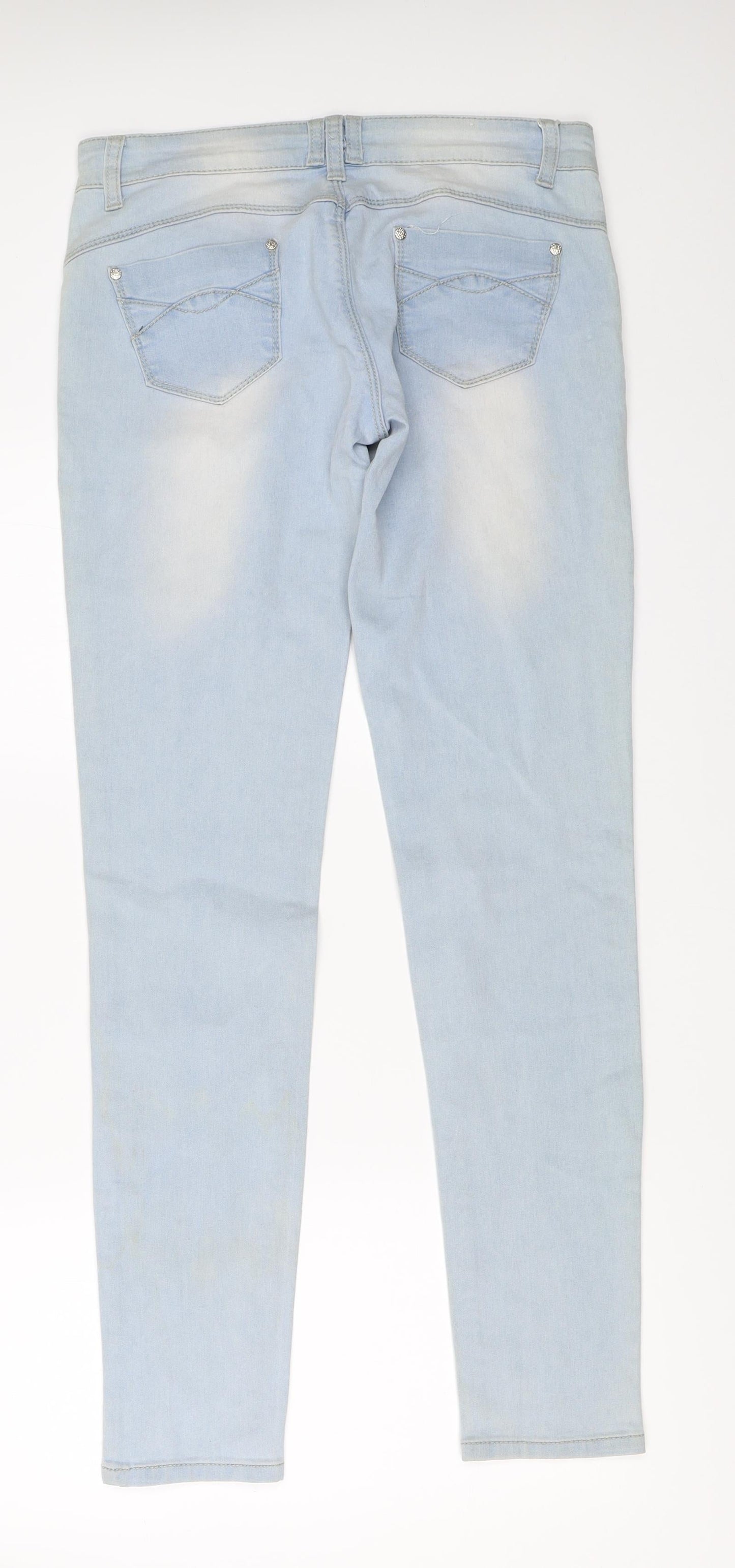 Seven Days Womens Blue  Denim Skinny Jeans Size 42 L31 in