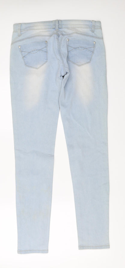 Seven Days Womens Blue  Denim Skinny Jeans Size 42 L31 in