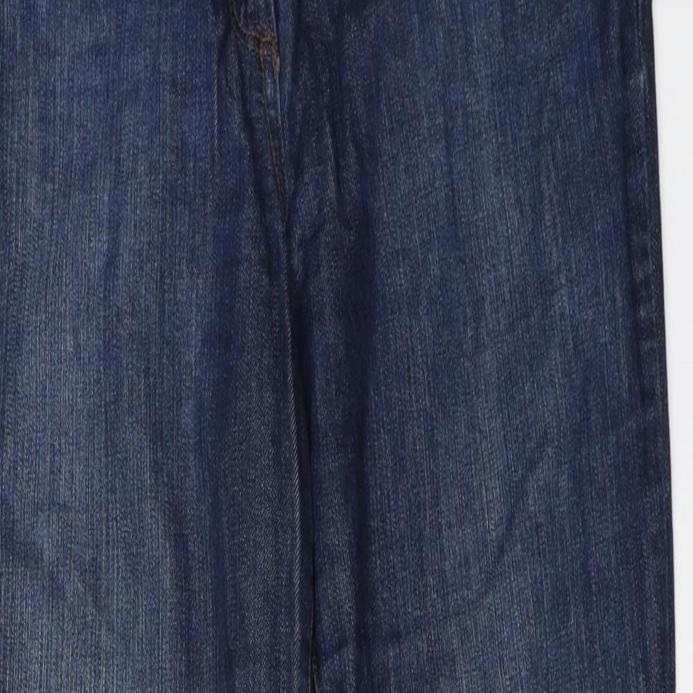 Womens UK Size 14 Papaya Regular Fit Straight Blue Jeans