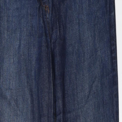 Womens UK Size 14 Papaya Regular Fit Straight Blue Jeans