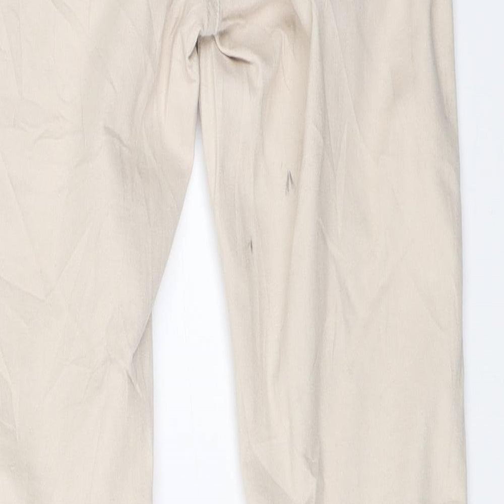 Womens UK Size 36 Gina Tricot Regular Fit Skinny Beige Jeans