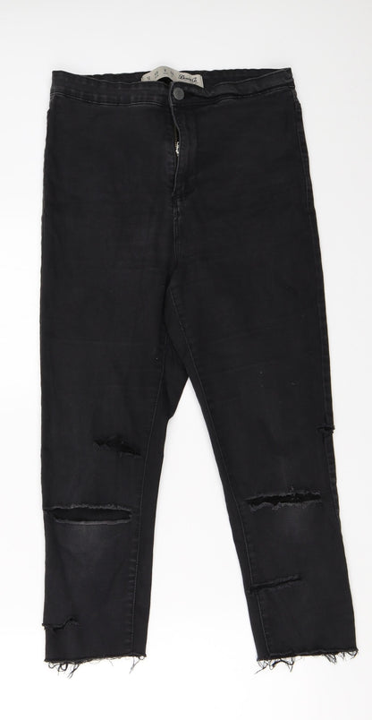 Primark Womens Black   Skinny Jeans Size 12 L21.5 in