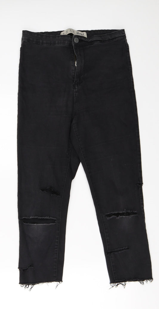 Primark Womens Black   Skinny Jeans Size 12 L21.5 in