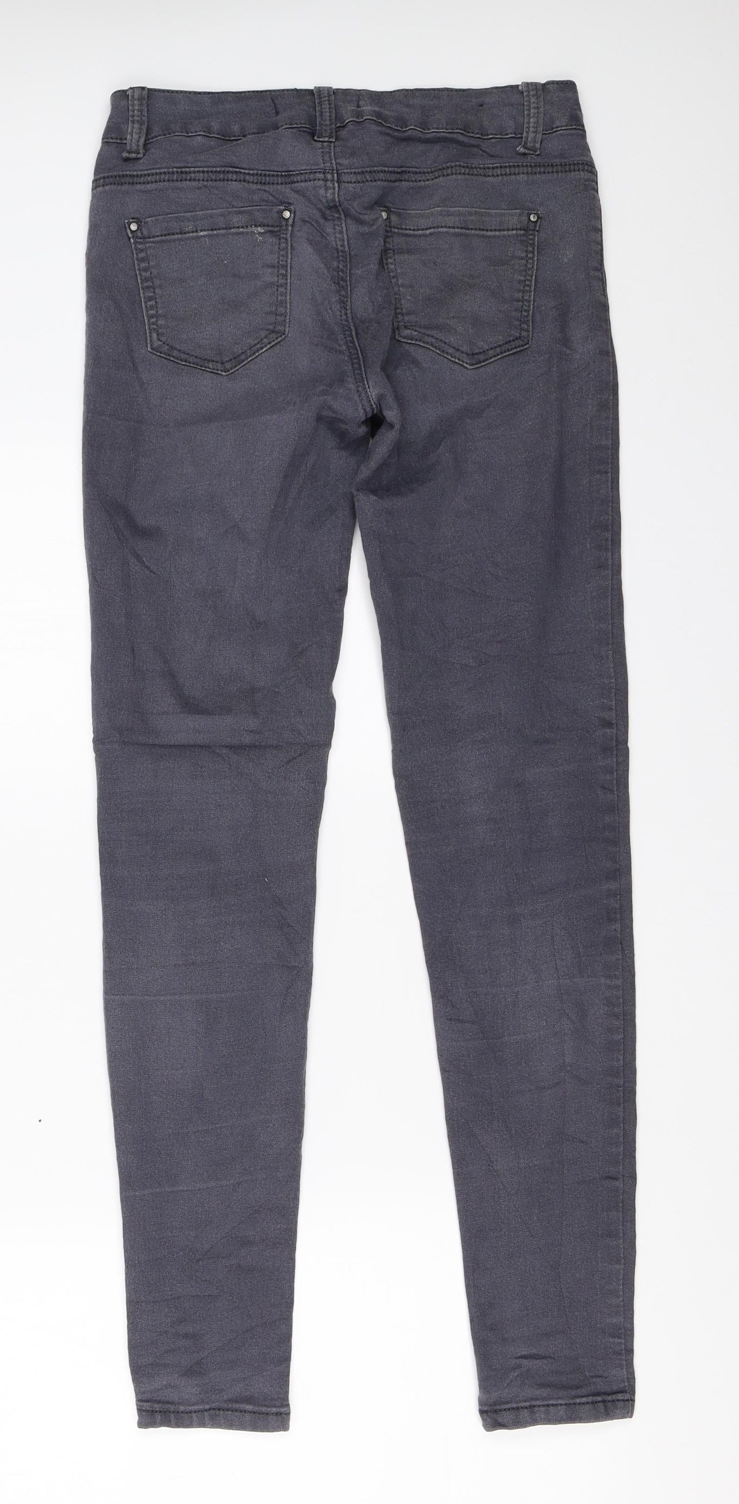 Preworn Womens Grey   Skinny Jeans Size 28 L29.5 in