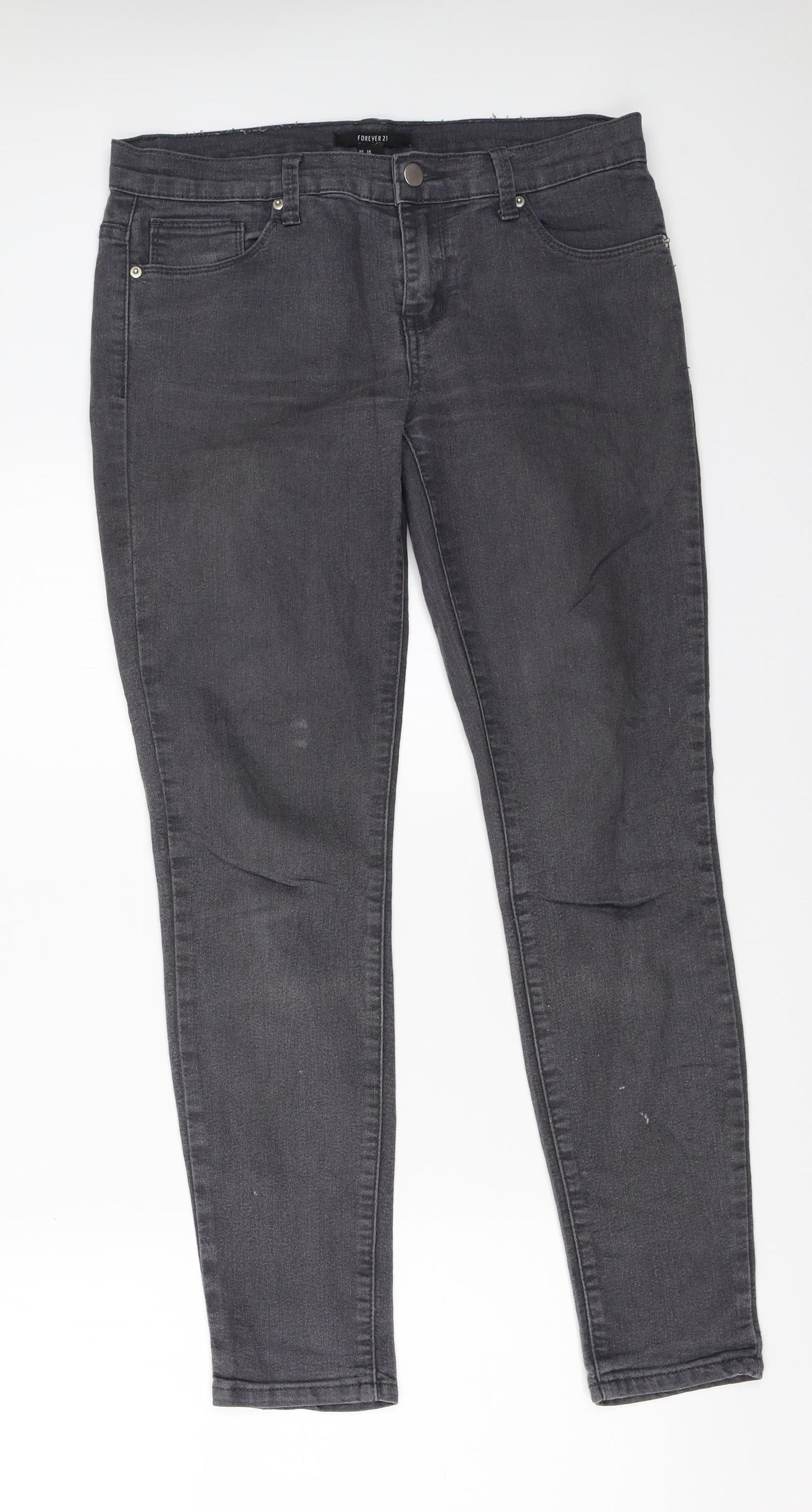 FOREVER 21 Womens Grey  Denim Skinny Jeans Size 28 in L28 in