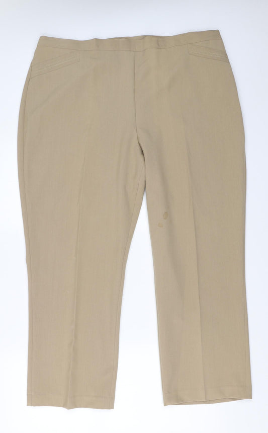BM Womens Beige   Trousers  Size 20 L26.5 in