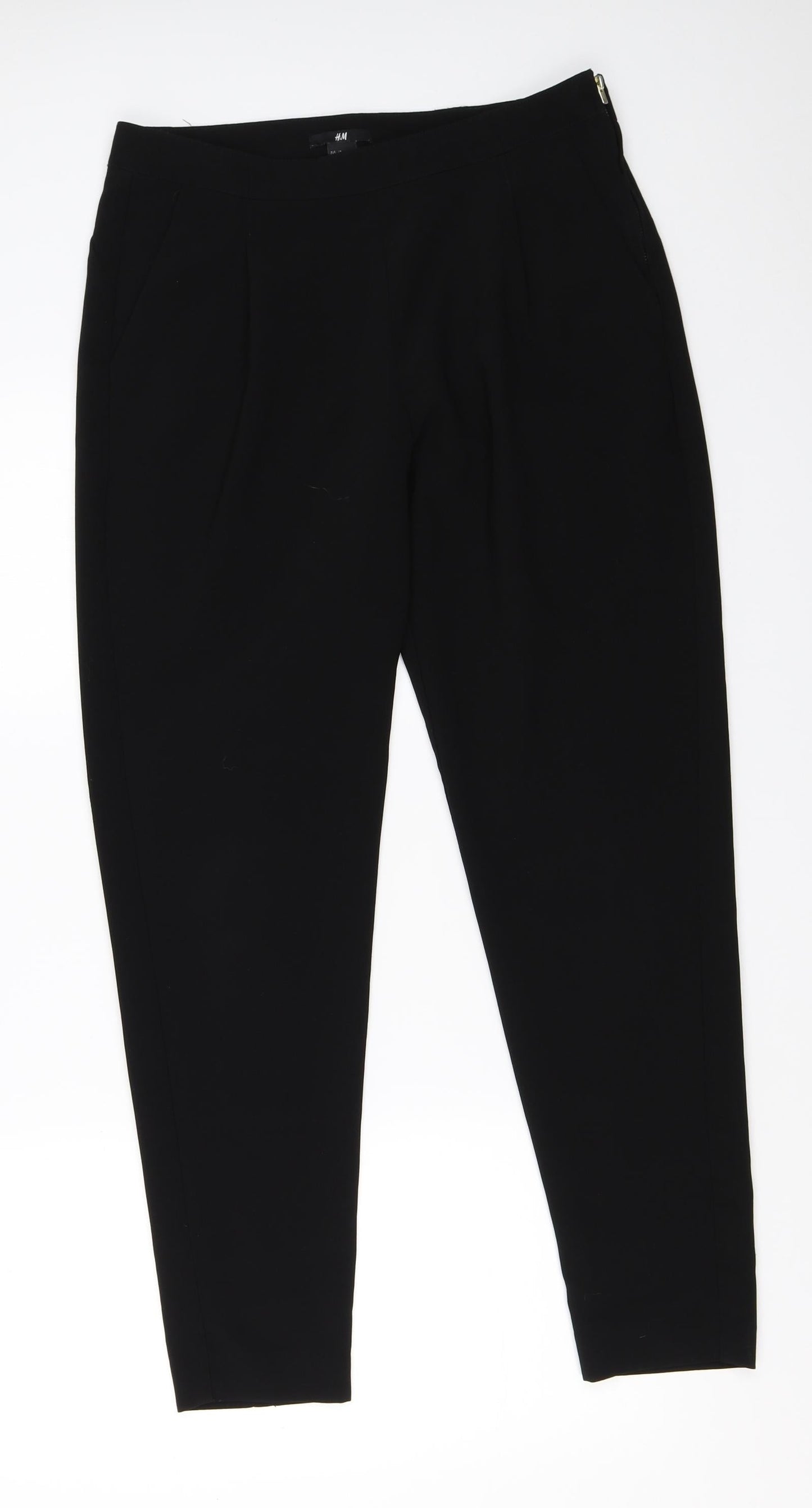 Womens UK Size 30 in H&M Regular Fit  Black Trousers
