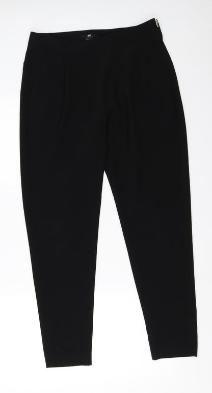 Womens UK Size 30 in H&M Regular Fit  Black Trousers