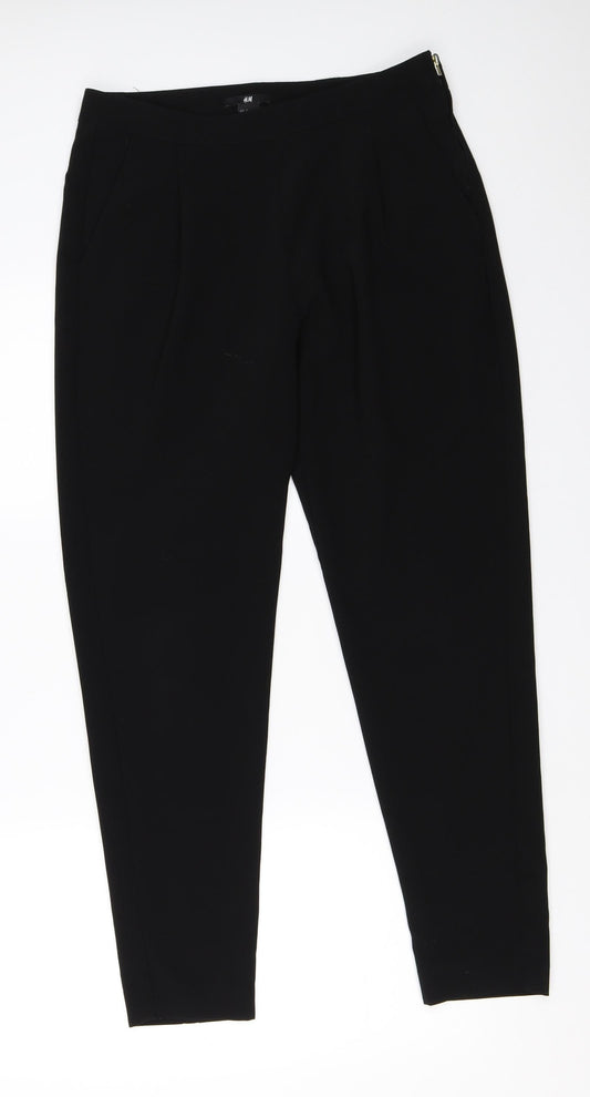 Womens UK Size 30 in H&M Regular Fit  Black Trousers