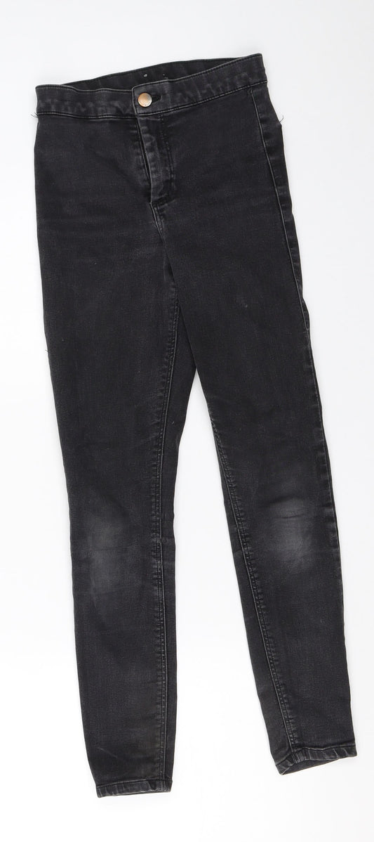 Topshop Womens Black  Denim Skinny Jeans Size 24 in L28 in