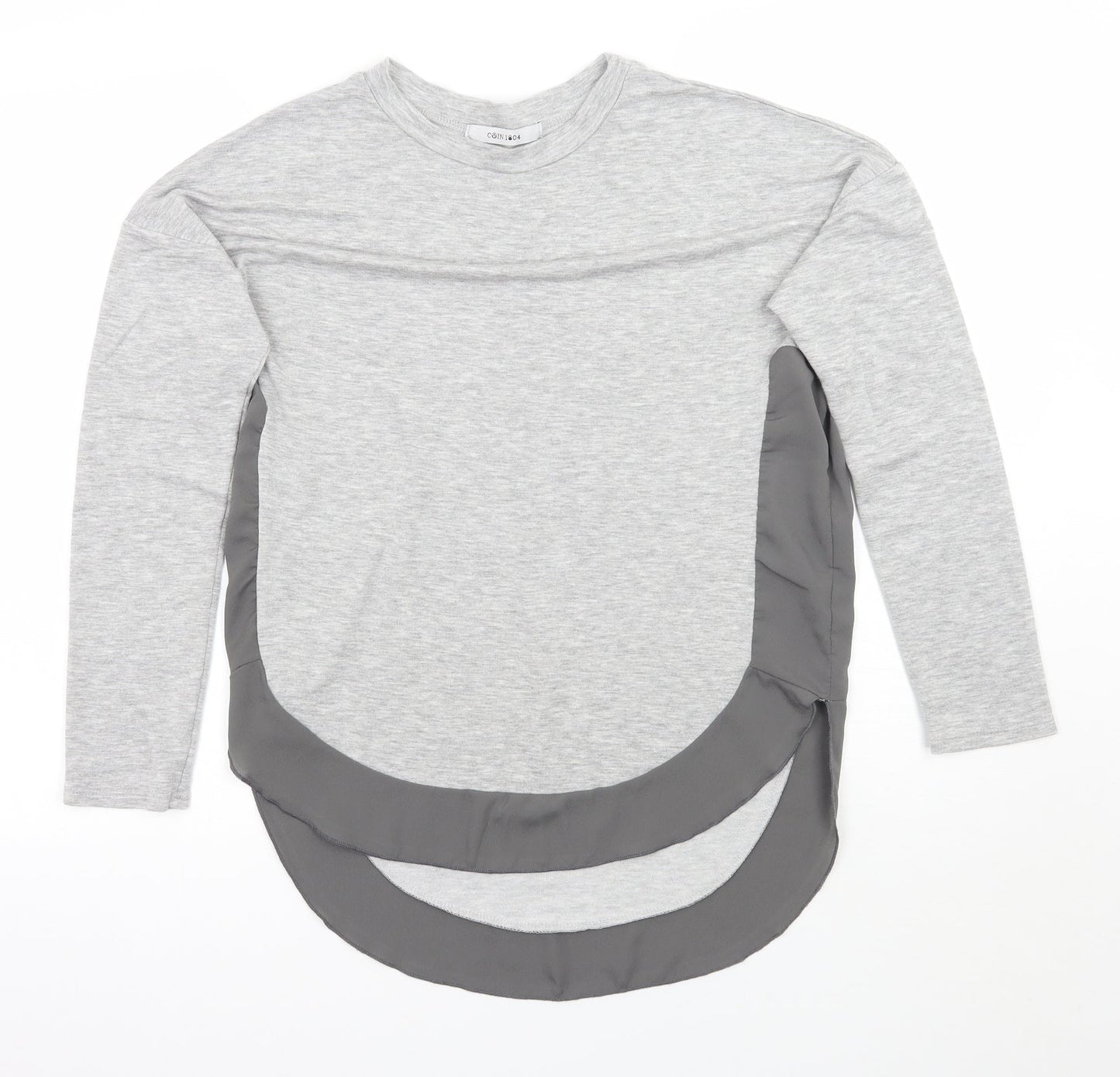 Womens UK Size M COIN 1804 Grey Basic T-Shirt