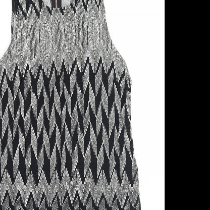 Womens UK Size 14 Izabel Black Basic Tank